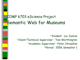 Semantic Web for Museums - Australian National University