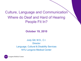 The Deaf Experience and Colonization