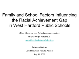 Family and School Factors Influencing the Racial