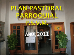 PLAN PASTORAL PARROQUIAL - Parroquia de San Vicente