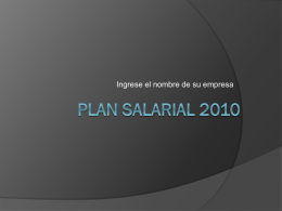 Plan salarial 2010