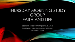 Thursday morning study group faith and Live