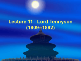 Lecture 11 of Book II Lord Tennyson