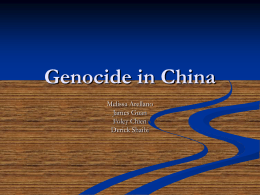 Genocide in China - Pasadena City College