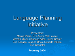 Language Planning Initiative