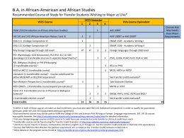 African-American Studies - Office of Undergraduate …