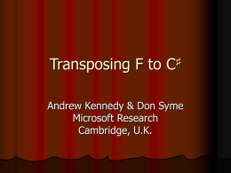 Transposing F to C♯