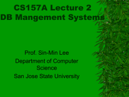Chapter 1: Introduction - SJSU Computer Science …