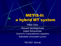 The Metis Project - DCU School of Computing
