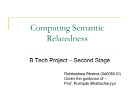 Computing Semantic Relatedness