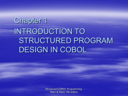 STRUCTURED COBOL PROGRAMMING 8th Edition