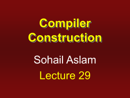 What is a compiler? - Virtual University of Pakistan