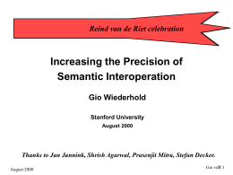 Increasing the Precision of Semantic Interoperation