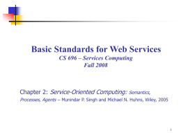 Chapter 2: Basic Standards for Web Services