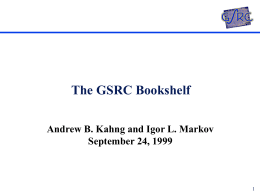 GSRC Bookshelf - University of Michigan