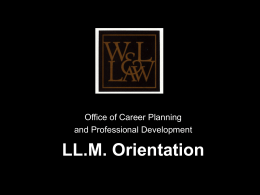 The Resume - Washington and Lee University School of Law