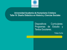 Universidad Academia de Humanismo Cristiano Taller IV