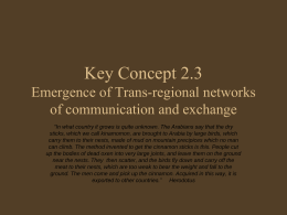 Key Concept 2.3 Emergence of Trans