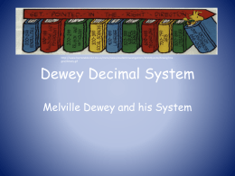 Dewey Decimal System - University of West Georgia