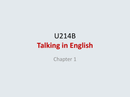 U214B Talking in English