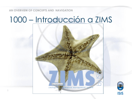1000 - Introduction to ZIMS