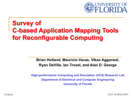 Survey of C-based Application Mapping Tools for