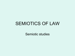 SEMIOTICS OF LAW