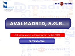 AVALMADRID, S.G.R. - Las Rozas de Madrid