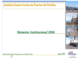 Diapositiva 1 - Instituto Costarricense de Puertos del