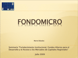 FONDOMICRO - Solidarios