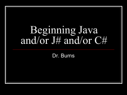 Beginning Java and/or J#