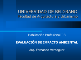 UNIVERSIDAD DE BELGRANO Facultad de Arquitectura y …