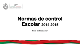 Normas de control Escolar 2014-2015