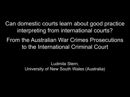 Can domestic courts learn about good practice …