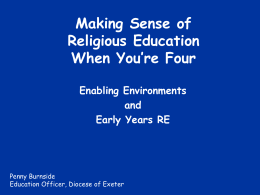 Making Sense of Religious Education When You’re Four