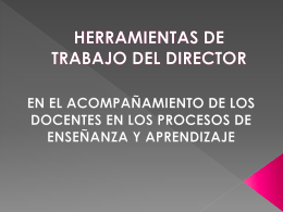 HERRAMIENTAS DE TRABAJO DEL DIRECTOR