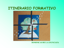 ITINERARIO FORMATIVO - Dominicas de la anunciata