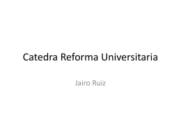Catedra Reforma Universitaria