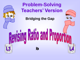 Ratio and proportion: teachers version - BGfL