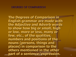 Degrees of Comparison - Home