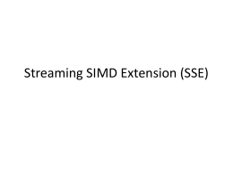 SIMD and SSE programming - Florida State University