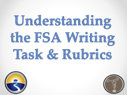 Understanding the FSA Writing Rubrics