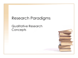Research Paradigms - California State University, Fresno