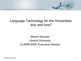 Language technology for the soft sciences