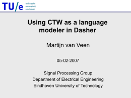 Using CTW in Dasher - University of Cambridge