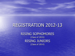REGISTRATION 2012-13