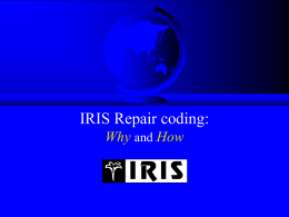 Repair Information on A/V products - IRIS-Code