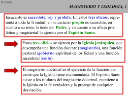 MAGISTERIO Y TEOLOGIA, 1