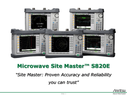 Microwave Site Master™ S820E - TECH