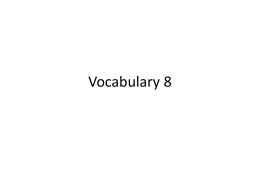 Vocabulary 8 - meridianschools.org